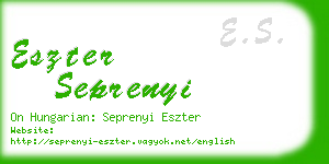 eszter seprenyi business card